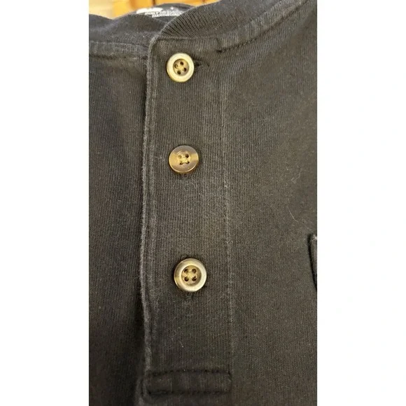 Carhartt Loose Fit Henley T-Shirt Black XL Workwear Short Sleeve Pocket Tee - Picture 5 of 5